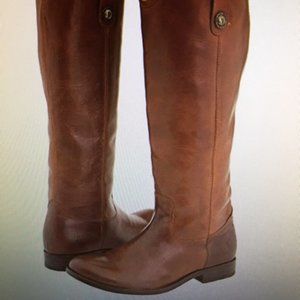 FRYE MELISSA BUTTON TALL RIDING BOOT COGNAC SZ 7